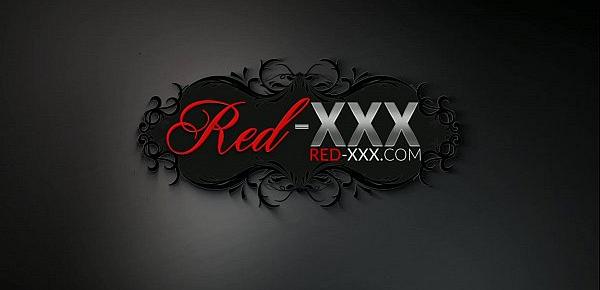  Red XXX and Saffy Mckenna share a big black dildo